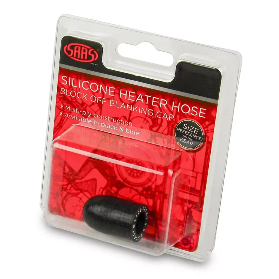 SAAS Silicone Heater Hose Blanking Cap 10mm (3/8") Black SSHHB10 - view 1