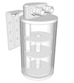 SAAS Oil Catch Tank Baffled Round Black Billet 500ml ST1003 - view 3