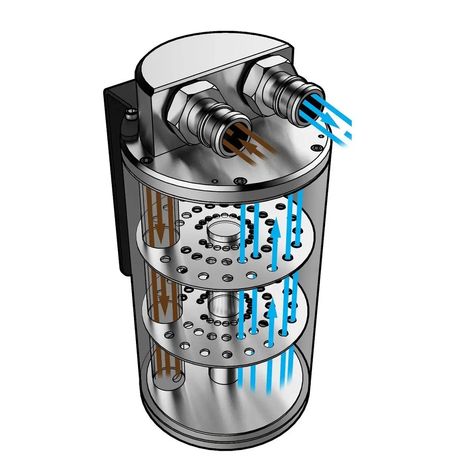 SAAS Oil Catch Tank Baffled Round Polished Billet 500ml ST1004 - view 2
