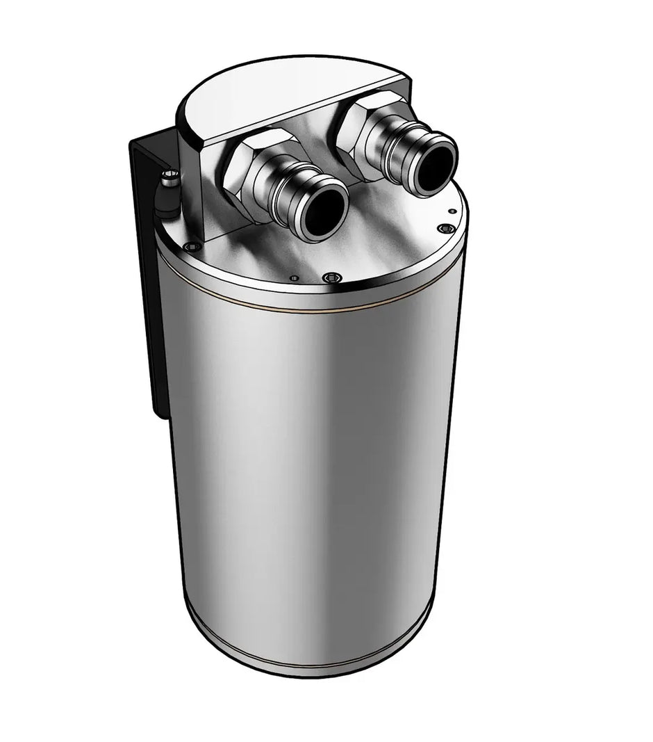 SAAS Oil Catch Tank Baffled Round Polished Billet 500ml ST1004 - view 1