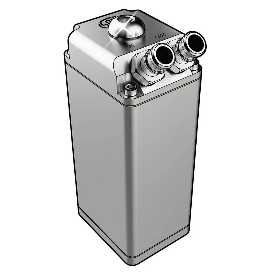 SAAS Oil Catch Tank Baffled Rectangle Polished Billet 600ml ST1011 - view 1