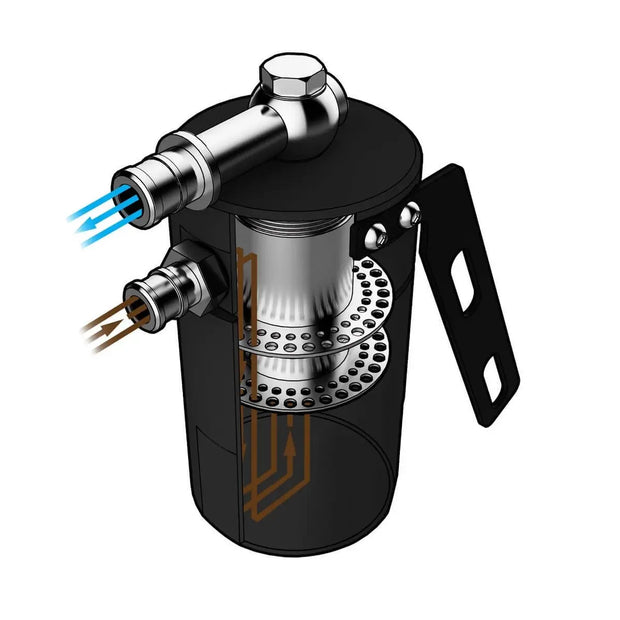 SAAS Oil Catch Tank LS1 Baffled Black Billet 500ml ST1012 - view 2