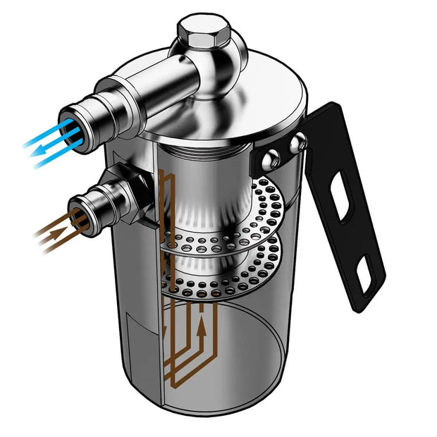 SAAS Oil Catch Tank LS1 Baffled Polished Billet 500ml ST1013 - view 2