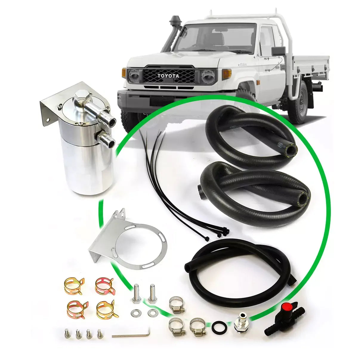 SAAS Oil Catch Tank Full Kit Landcruiser 70 Series 2.8TD 2023 on Billet Can ST1209-1015 - view 1
