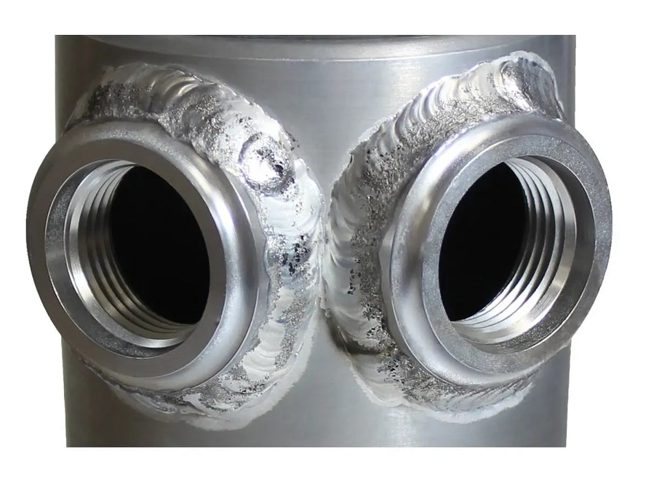 SAAS Oil Catch Can Baffle 2 X -12 AN Out Raw Aluminium 500mL ST2002 - view 3