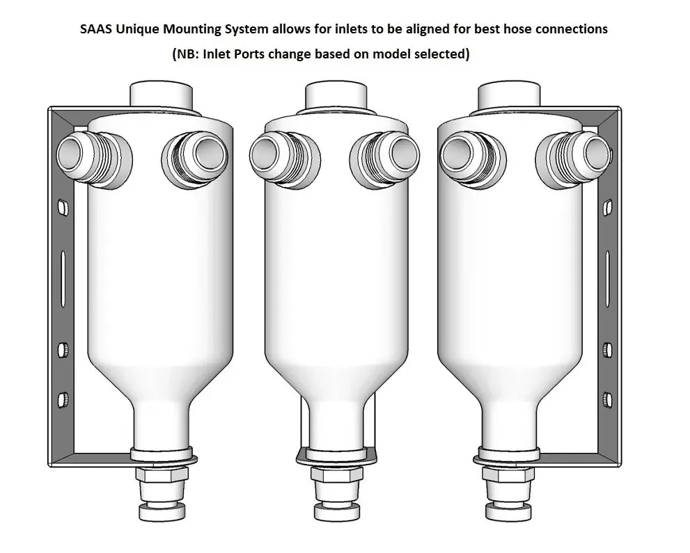 SAAS Oil Catch Can Baffle 2 X -12 AN Out Raw Aluminium 500mL ST2002 - view 4