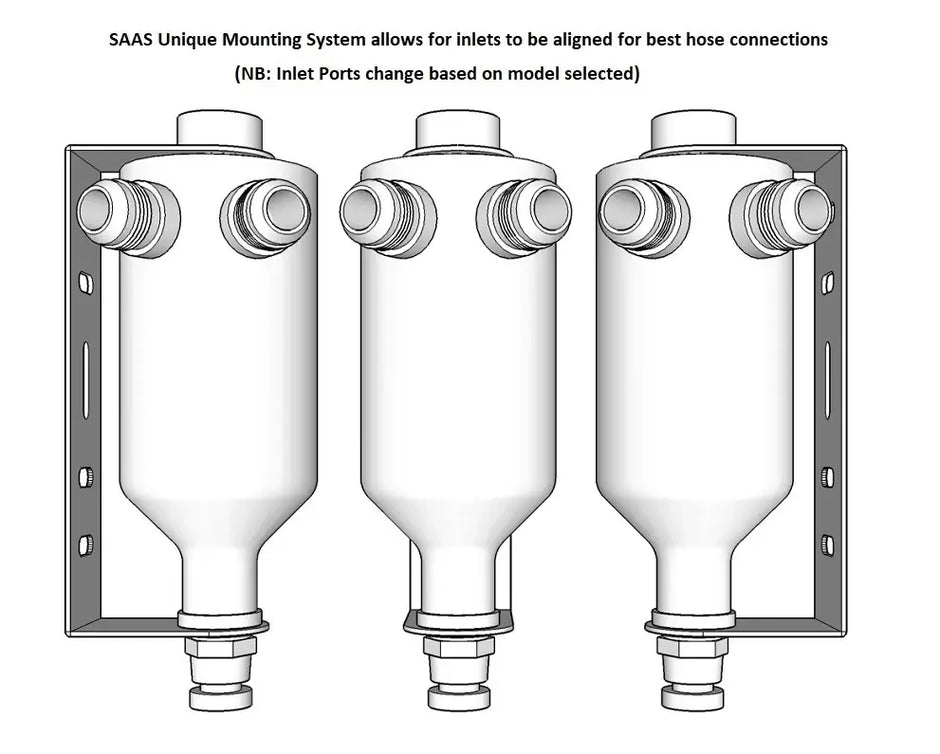 SAAS Oil Catch Can Baffle 2 X -12 AN Out Raw Aluminium 500mL ST2002 - view 4