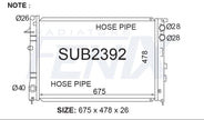 Subaru Tribeca Radiator (NOV/2006 - JAN/2014) — SUB2392-PA26A — manufacturer main image
