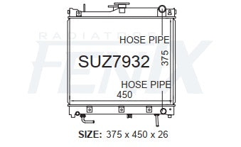 Suzuki Jimny Radiator (OCT/1998 - JAN/2019) — SUZ7932-PA26A — manufacturer main image