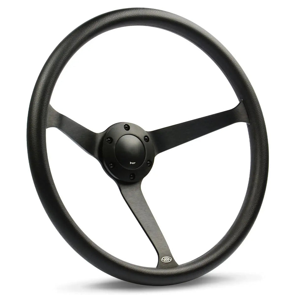 SAAS Steering Wheel Poly 15" Classic Deep Dish Black Alloy Solid SW25912 - view 1