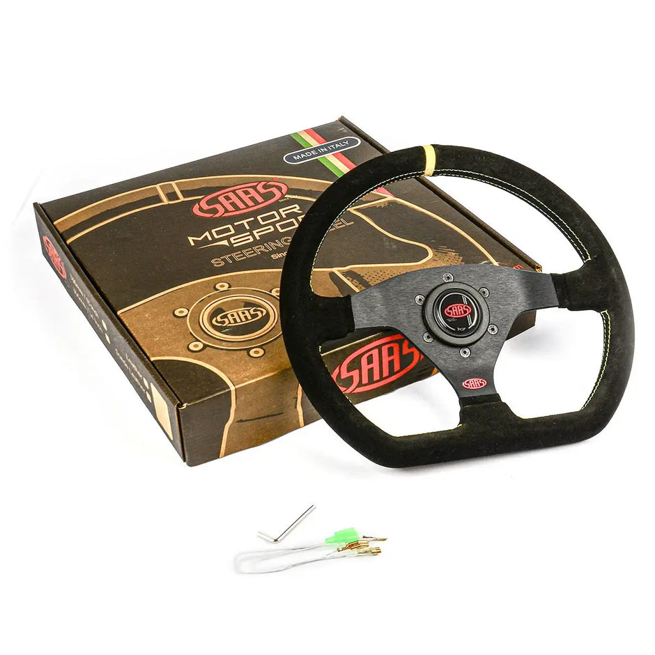 SAAS Steering Wheel Suede Racing 12.6