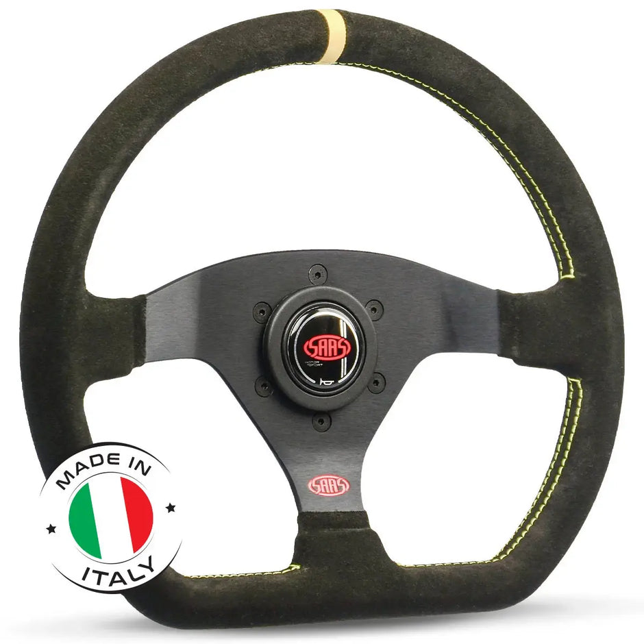 SAAS Steering Wheel Suede Racing 12.6" / 320mm Indicator Rounded Grip SW34320S - view 1