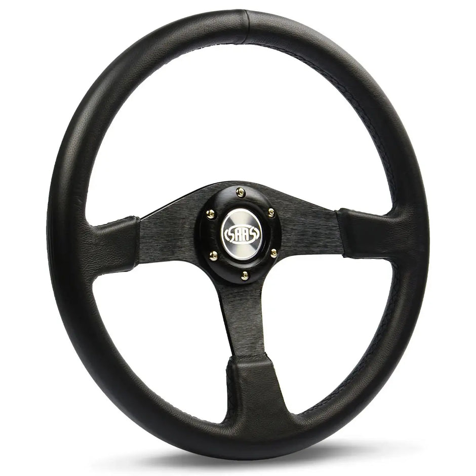 SAAS Steering Wheel Leather 15" ADR Octane Black Spoke SW515BL-R - view 1