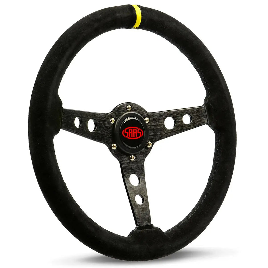 SAAS Steering Wheel Suede 14" ADR Retro Black Spoke + Indicator SW616OS-S - view 1