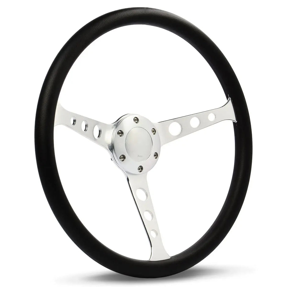 SAAS Steering Wheel Poly 15" ADR Classic Brushed Alloy With Holes SW702BH - view 1