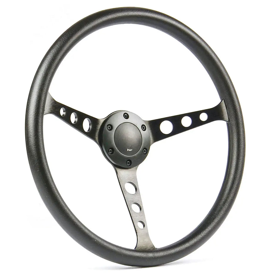 SAAS Steering Wheel Poly 15" ADR Classic Black Alloy With Holes SW702PBS - view 1