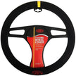SAAS Steering Wheel Cover Black Suede With Indicator and Logo 380mm SWC002 - view 1
