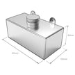 SAAS Windscreen Washer Bottle Polished Alloy LH to LX HQ to WB Universal SWT1002 - view 6