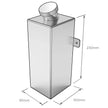 SAAS Windscreen Washer Bottle Polished Alloy XR to XC Universal SWT2001 - view 6