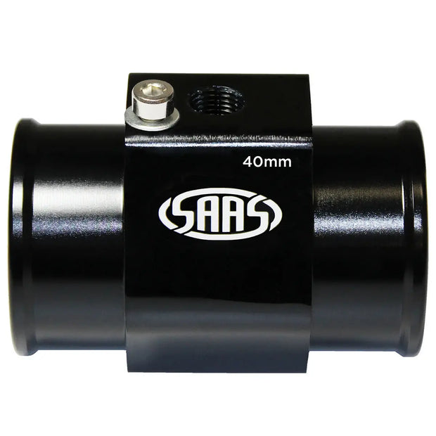 SAAS Water Temp Adapter Rad Hose 40mm Black Aluminium SWTA40B - view 1