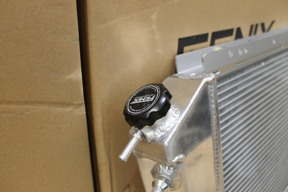 Subaru Brumby Full Alloy Performance Radiator – radiator cap and filler neck detail – original Fenix photograph