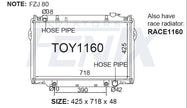 Toyota Landcruiser FZJ80 Radiator — TOY1160-PA48A — manufacturer main image