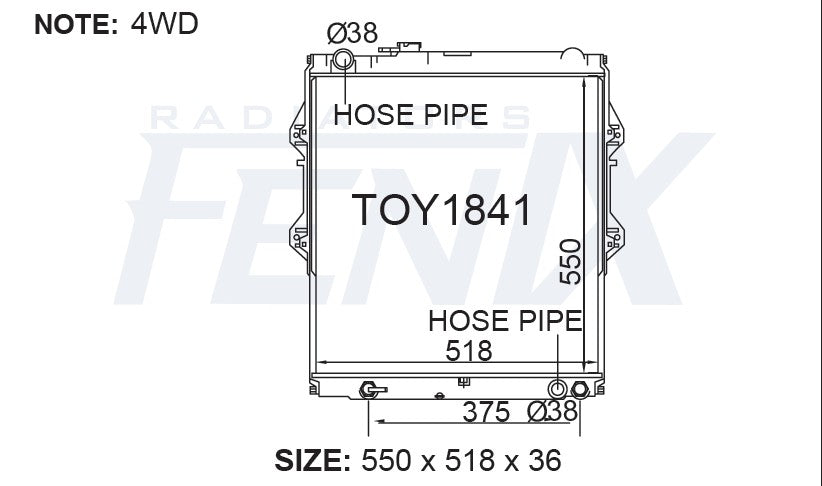 1997-05 Hilux LN147-167-172 - KZN — TOY1841-PA36A — manufacturer main image