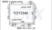Toyota TGN16 Hilux 4cyl Radiator (MAR/2005 - SEP/2015) — TOY2346-PA26A — manufacturer main image