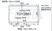 Toyota AE101 - AE102 Corolla Radiator (SEP/1994 - DEC/1999) — TOY2861-PA16A — manufacturer main image