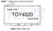 Toyota Rav4 SXA11 Radiator — TOY4020-PA26A — manufacturer main image