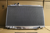 Toyota Supra JZA80 Full Alloy Performance Radiator & Fan Shroud Kit – polished radiator reverse view – original Fenix photograph