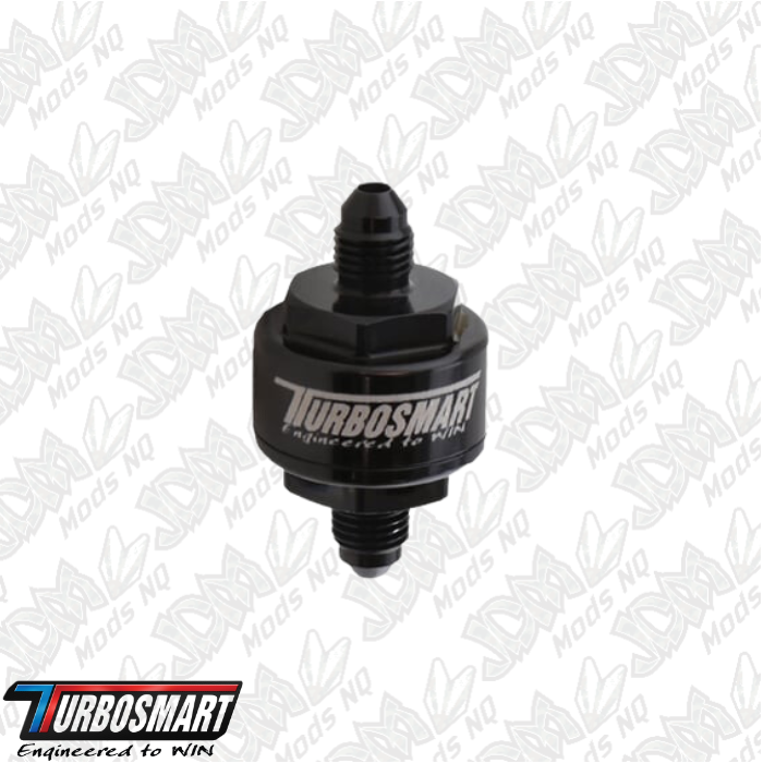 Turbosmart Billet Turbo Oil Feed Filter 44um -3AN – Black
