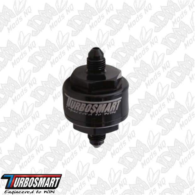Turbosmart Billet Turbo Oil Feed Filter 44um -4AN – Black TS-0804-1002