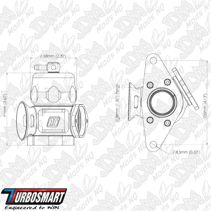 Turbosmart Dual Port Subaru - Black TS-0205-1016