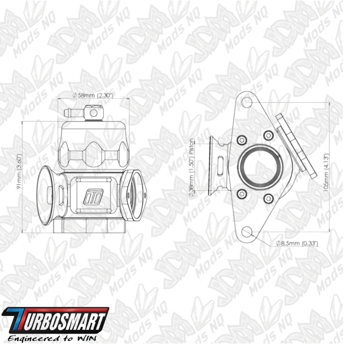 Turbosmart Dual Port Subaru - Blue TS-0205-1015