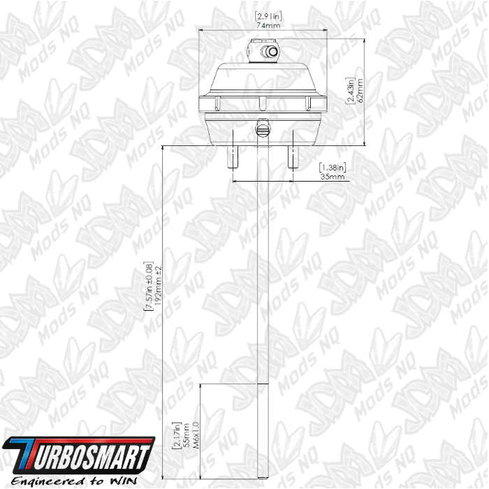 Turbosmart vIWG Wastegate Actuator Suit Mini Cooper S R56 – 6inHg TS-0604-1155