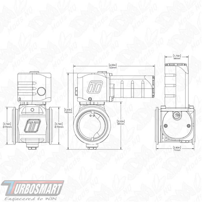 Turbosmart eBG50 Electronic BoostGate 50 Charge Air Valve