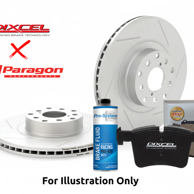 Paragon PAR42808S Front Rotor + Dixcel Brake Pad Combo – Volkswagen Golf Mk5/Mk6 / Passat B6/B7 / Scirocco / Audi A3 8P/S3 8P