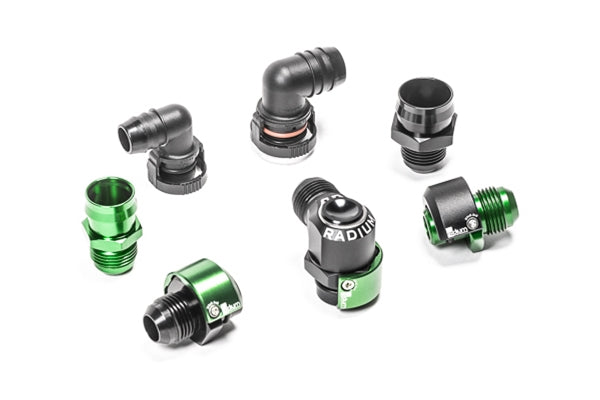 Radium V2 Quick Connect, 12mm Female to 8AN ORB Male Fitting