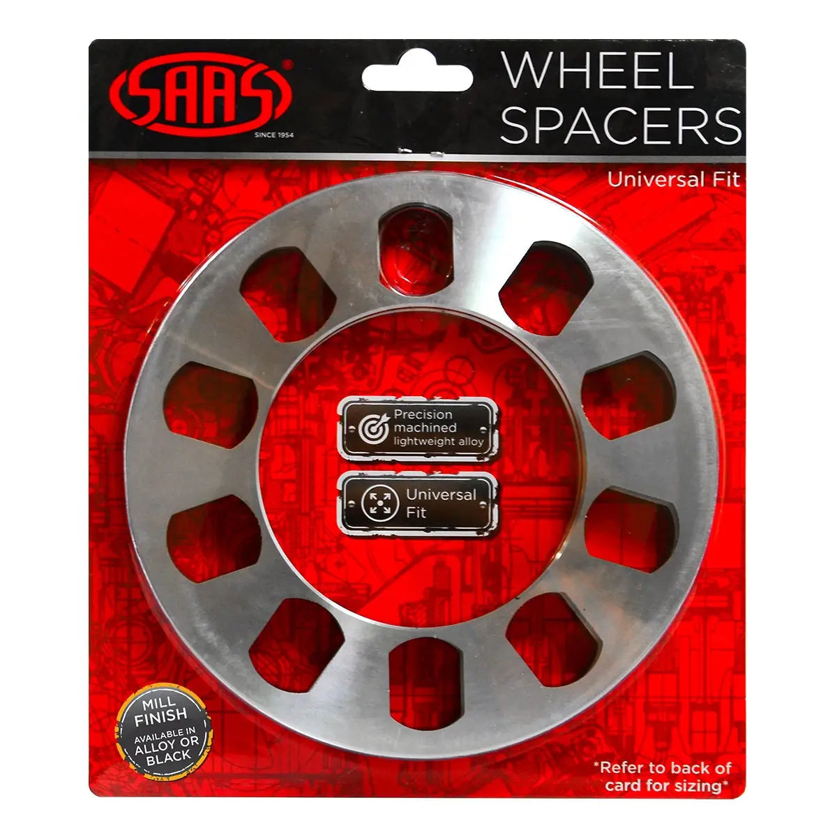SAAS Wheel Spacer Pair Universal 5 Stud 5mm WS5005 - view 1