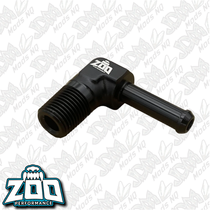 Zoo Performance -4AN to 1/8" NPT Barb fitting (90deg)