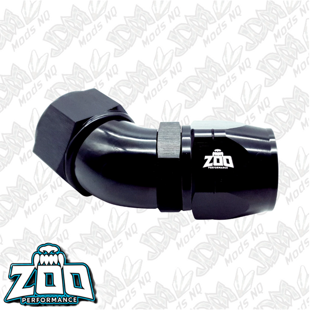 Zoo Performance 100 Series 45 Deg Hose Ends (Cutter)