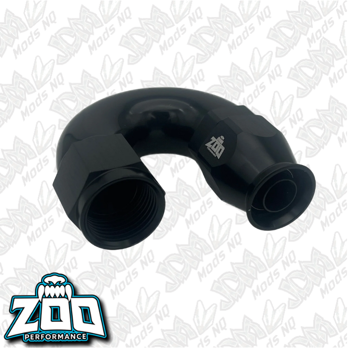 Zoo Performance 200 Series PTFE 180 Deg Hose Ends (Teflon)