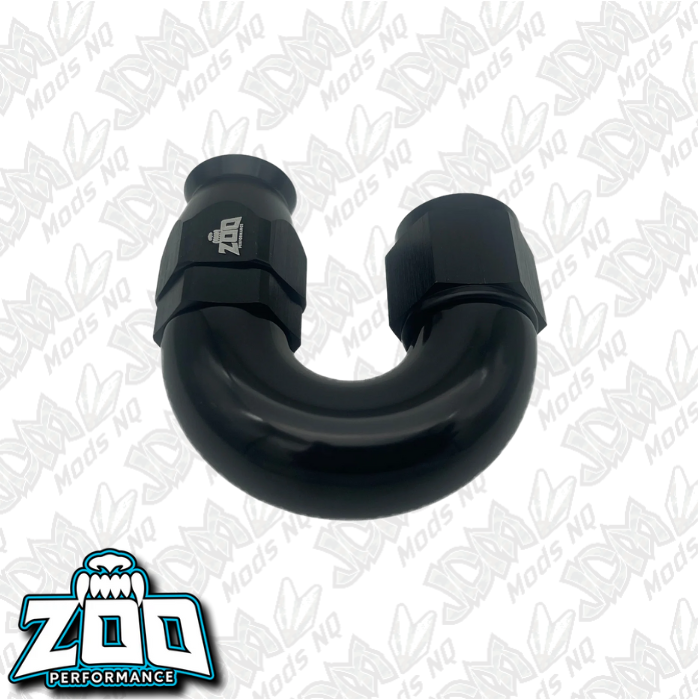Zoo Performance 200 Series PTFE 180 Deg Hose Ends (Teflon)