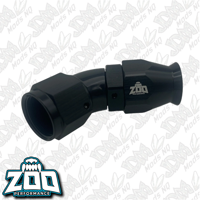 Zoo Performance 200 Series PTFE 45 Deg Hose Ends (Teflon)