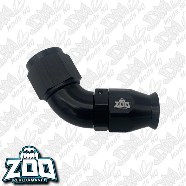 Zoo Performance 200 Series PTFE 60 Deg Hose Ends (Teflon)