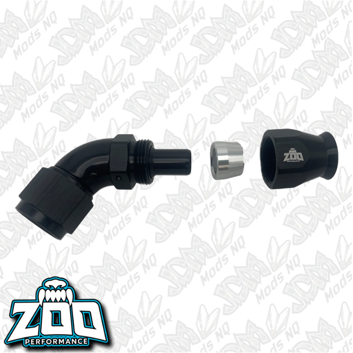 Zoo Performance 200 Series PTFE 60 Deg Hose Ends (Teflon)