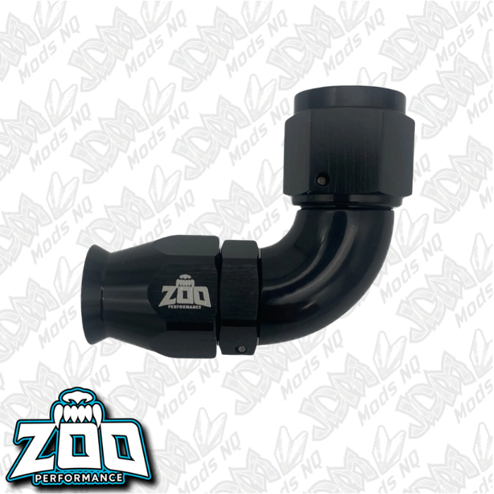 Zoo Performance 200 Series PTFE 90 Deg Hose Ends (Teflon)