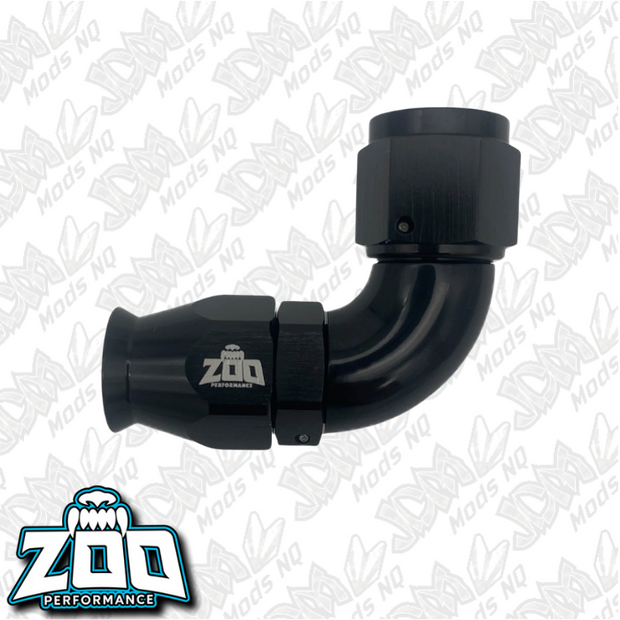 Zoo Performance 200 Series PTFE 90 Deg Hose Ends (Teflon)