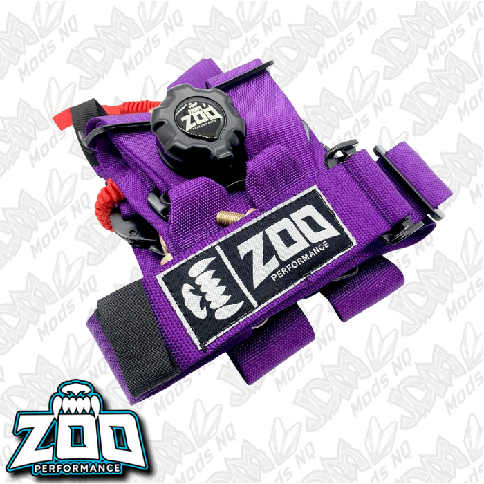 Zoo Performance 3" FIA Approved 6-Point Race Harness - Purple